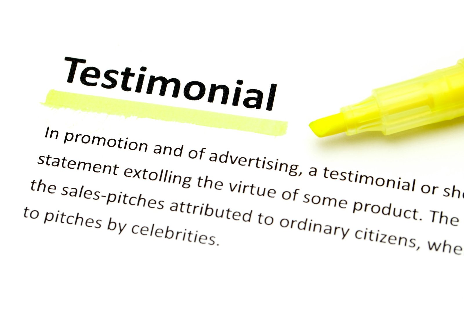 Definition of testimonial